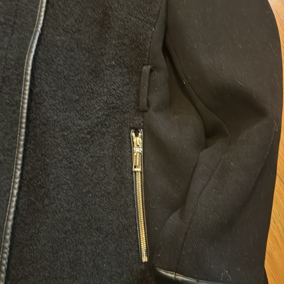 Vince Camputo Wool Black Coat Womens XL - Picture 5 of 14